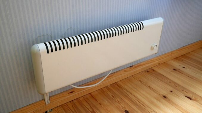 White electric radiator