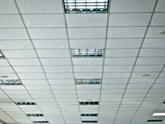 Faux plafond amiante ecole