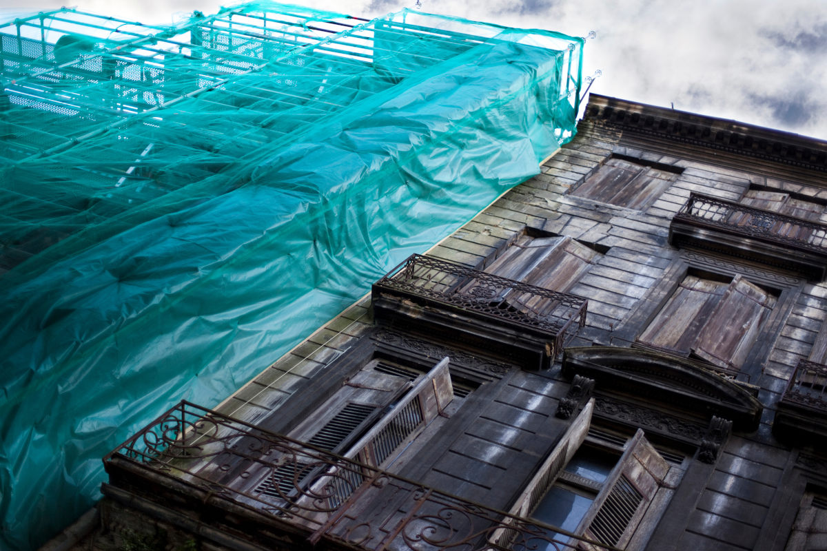 Façade immeuble dégradé